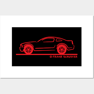 2004 - 14 Mustang Fastback Red Posters and Art